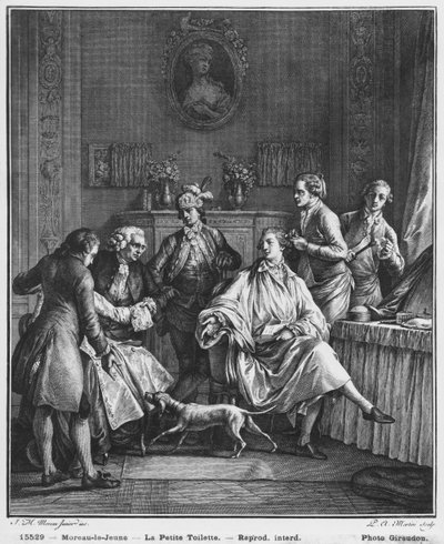 Die kleine Toilette, gestochen von Pietro Antonio Martini (1739-97) von Jean Michel the Younger Moreau